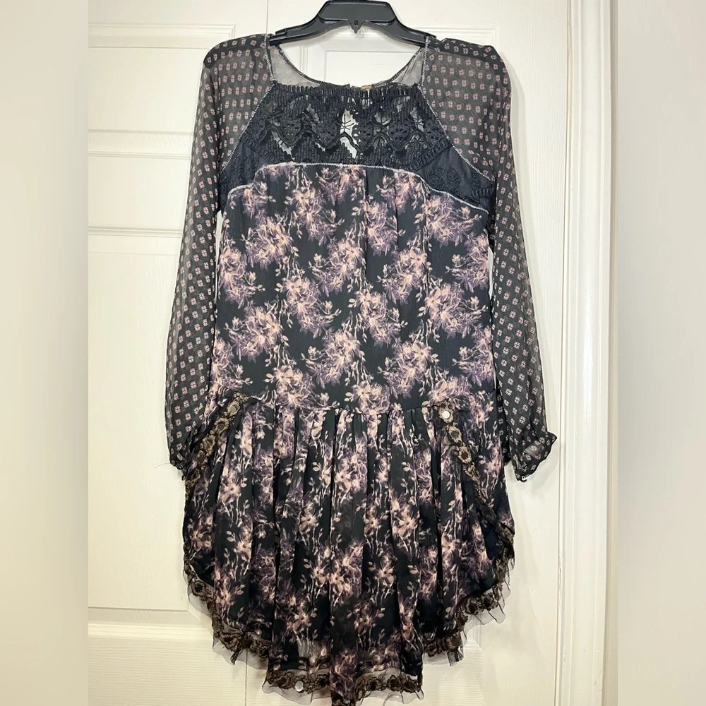 Free People Elsie‎ Midnight Garden Floral Dress